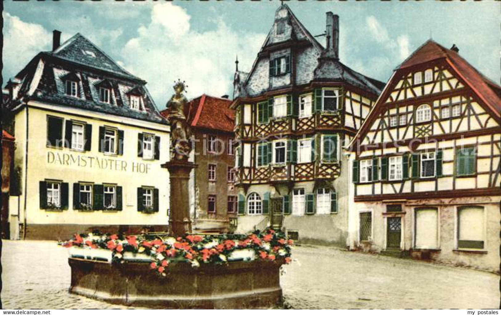 42570147 Heppenheim Bergstrasse Marktplatz Darmstaedter Hof Apotheke Brunnen Hep - Heppenheim