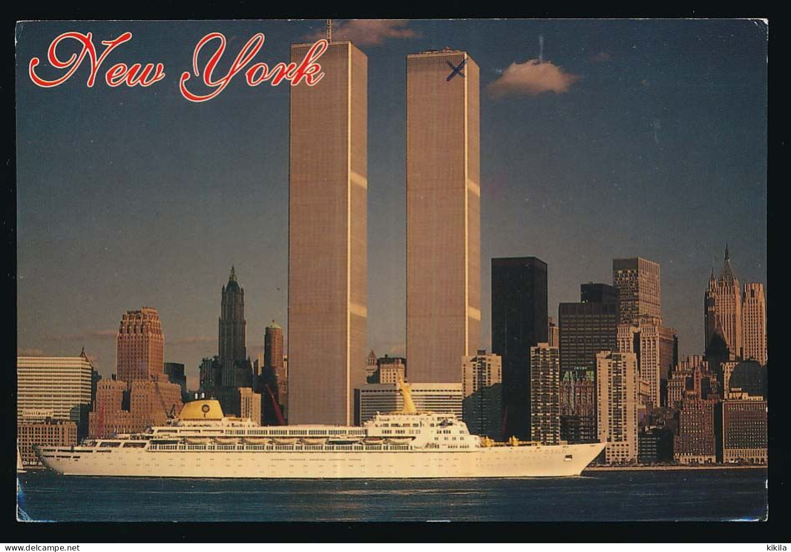 CPSM 9 X 14 Etats Unis USA (11) NEW YORK CITY Les Twin-Towers - Empire State Building