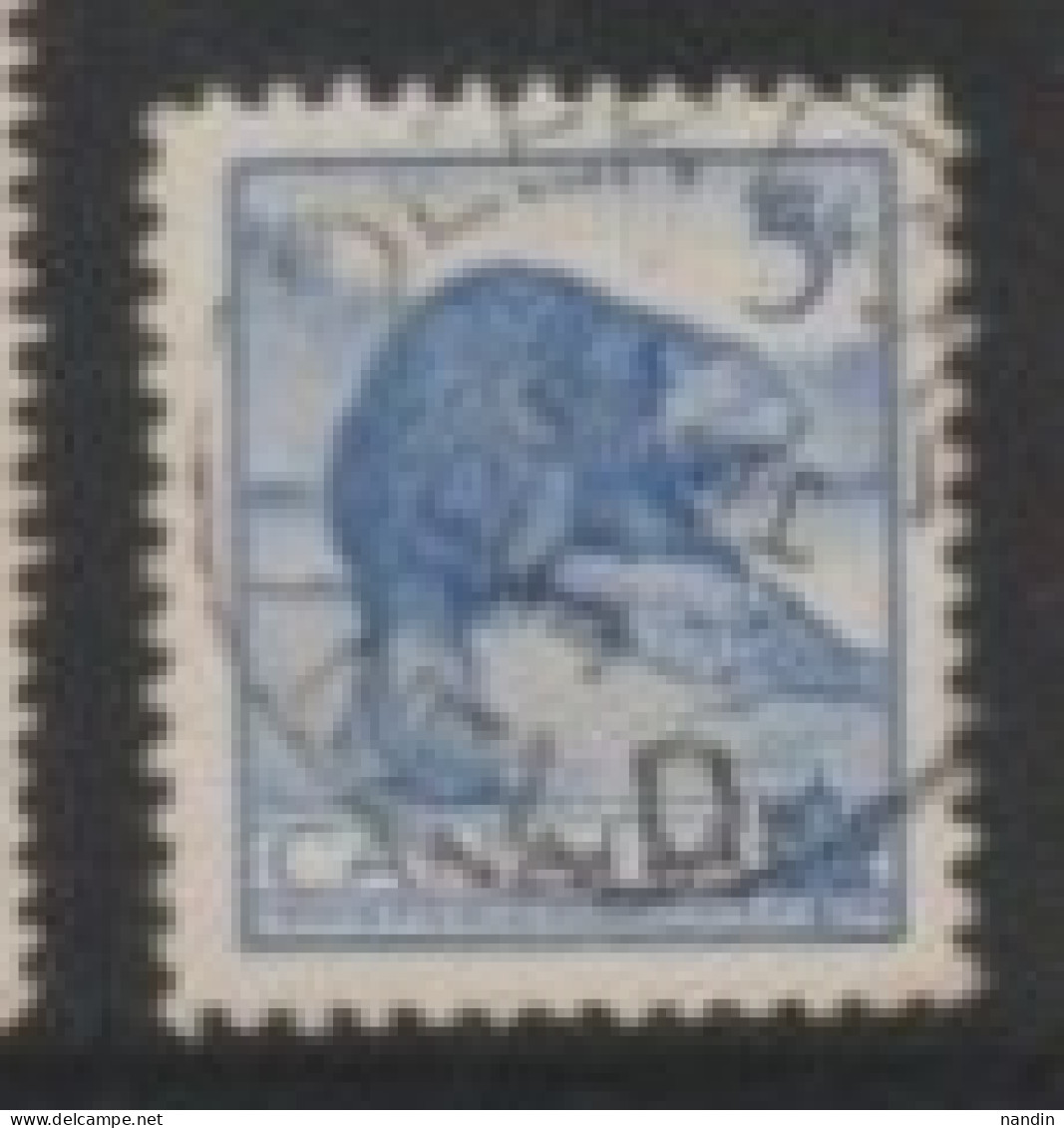 1954 CANADA STAMP (USED) On National Wildlife Week/Fauna/Castor Canadensis/The North American Beaver - Rongeurs
