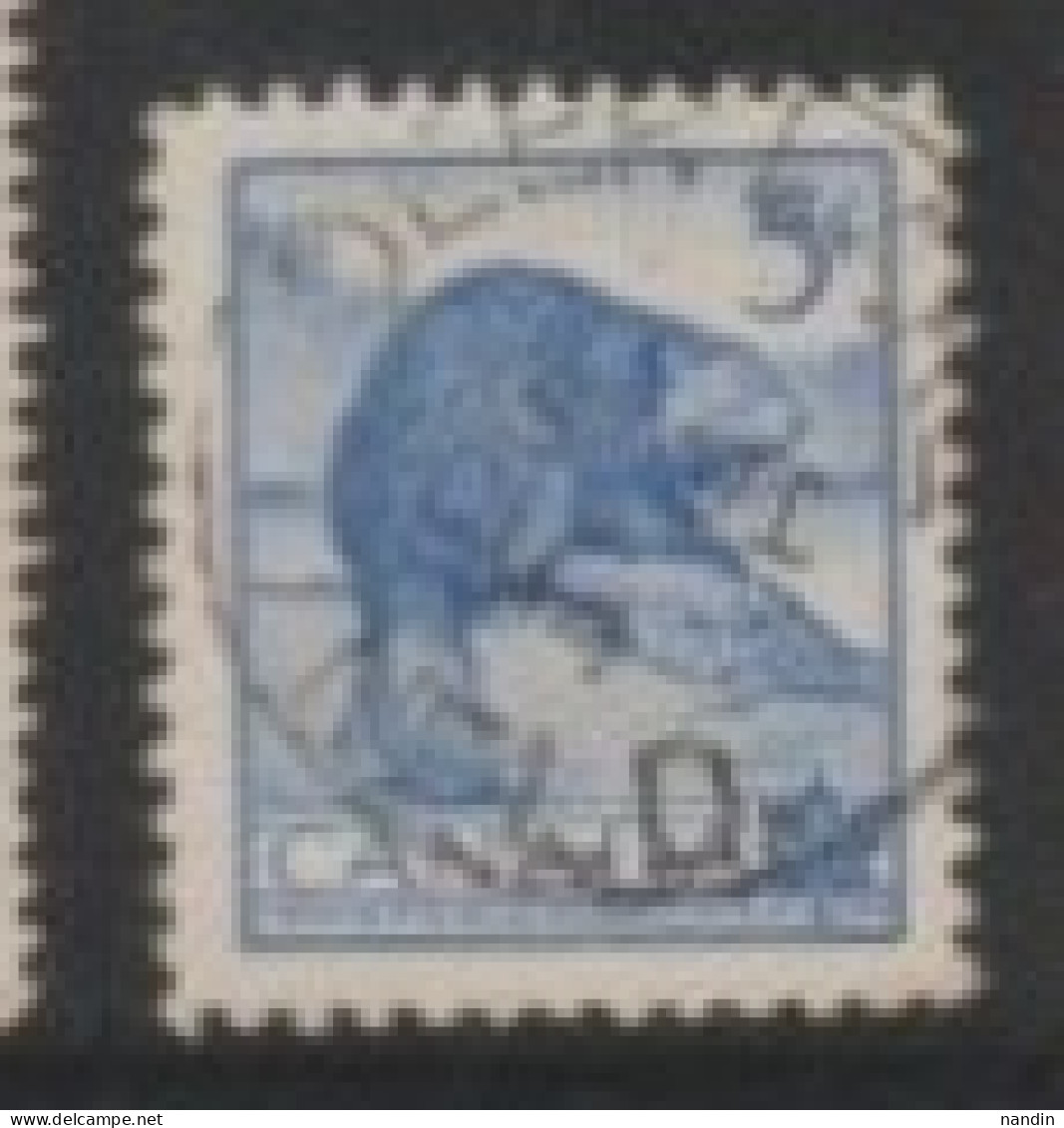 1954 CANADA STAMP (USED) On National Wildlife Week/Fauna/Castor Canadensis/The North American Beaver - Rodents