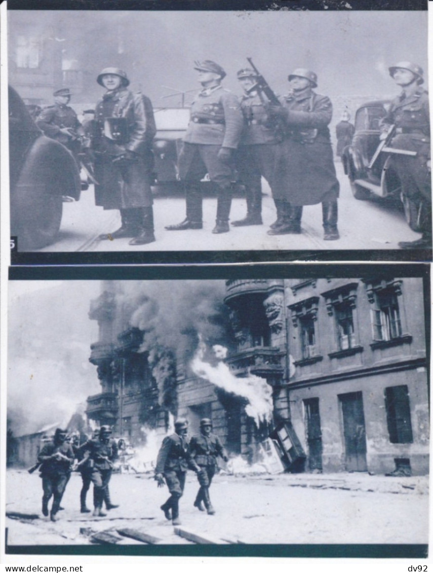 PHOTOGRAPHIES INVASION ALLEMANDE DESTRUCTION SYNAGOGUE ET RAFLE - Guerra, Militares