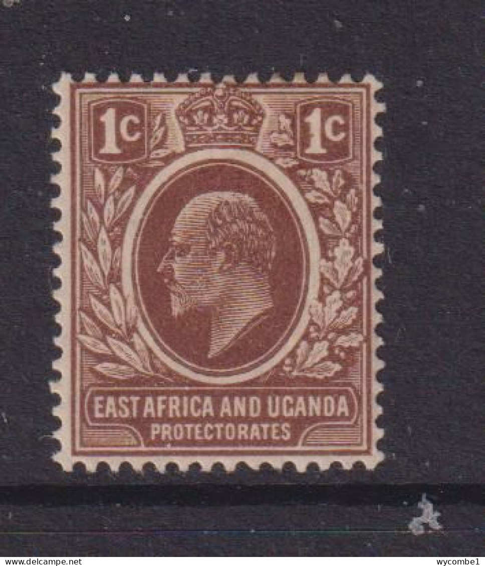 EAST AFRICA AND UGANDA  -  1907 Edward VII 1c Hinged Mint - East Africa & Uganda Protectorates