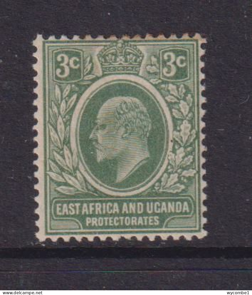 EAST AFRICA AND UGANDA  -  1907 Edward VII 3c Hinged Mint - East Africa & Uganda Protectorates