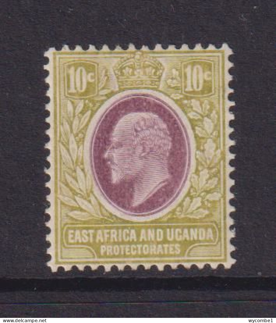 EAST AFRICA AND UGANDA  -  1907 Edward VII 10c Hinged Mint - Protectorados De África Oriental Y Uganda