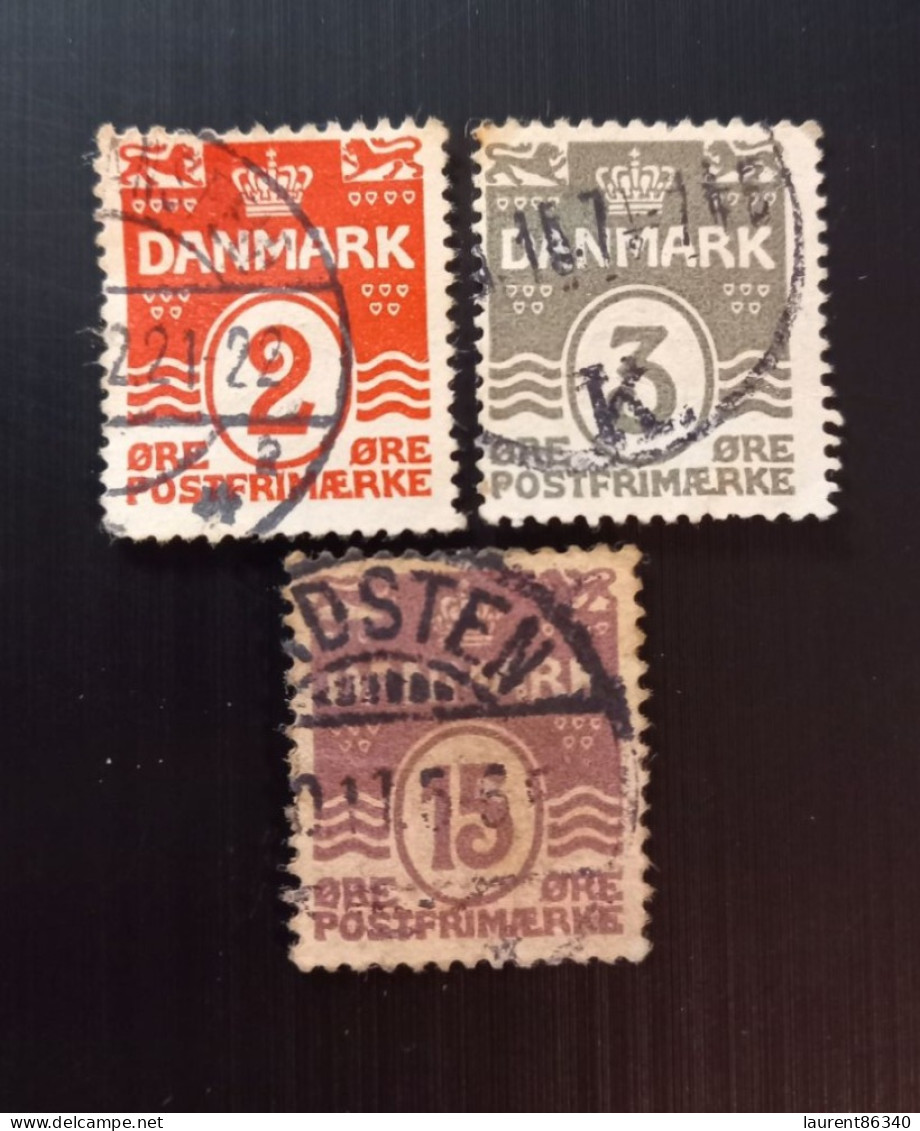 Danemark 1905 -1906 Definitive  Wavy Lines  Modèle: J.Therchilsen - Used Stamps