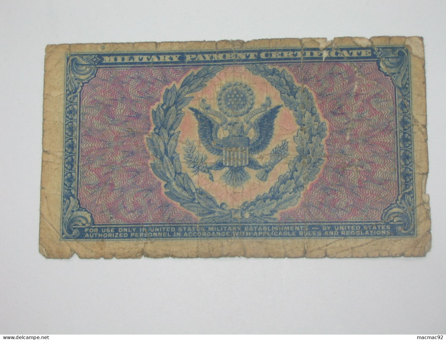 1 One Dollar  - Série 481 Military Payment Certificate    ***** EN ACHAT IMMEDIAT ***** - 1951-1954 - Reeksen 481