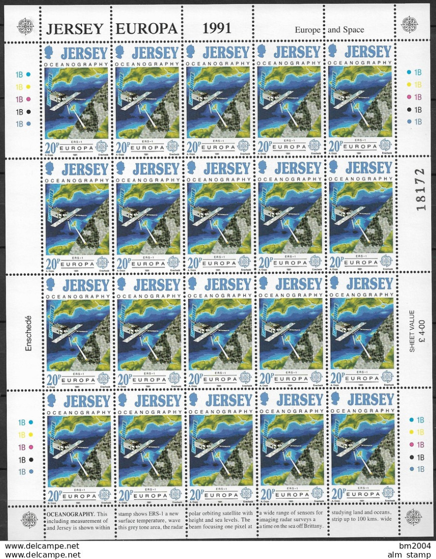 1991 Jersey  Mi. 539-42** MNH  Europa: Europäische Weltraumfahrt. - 1991