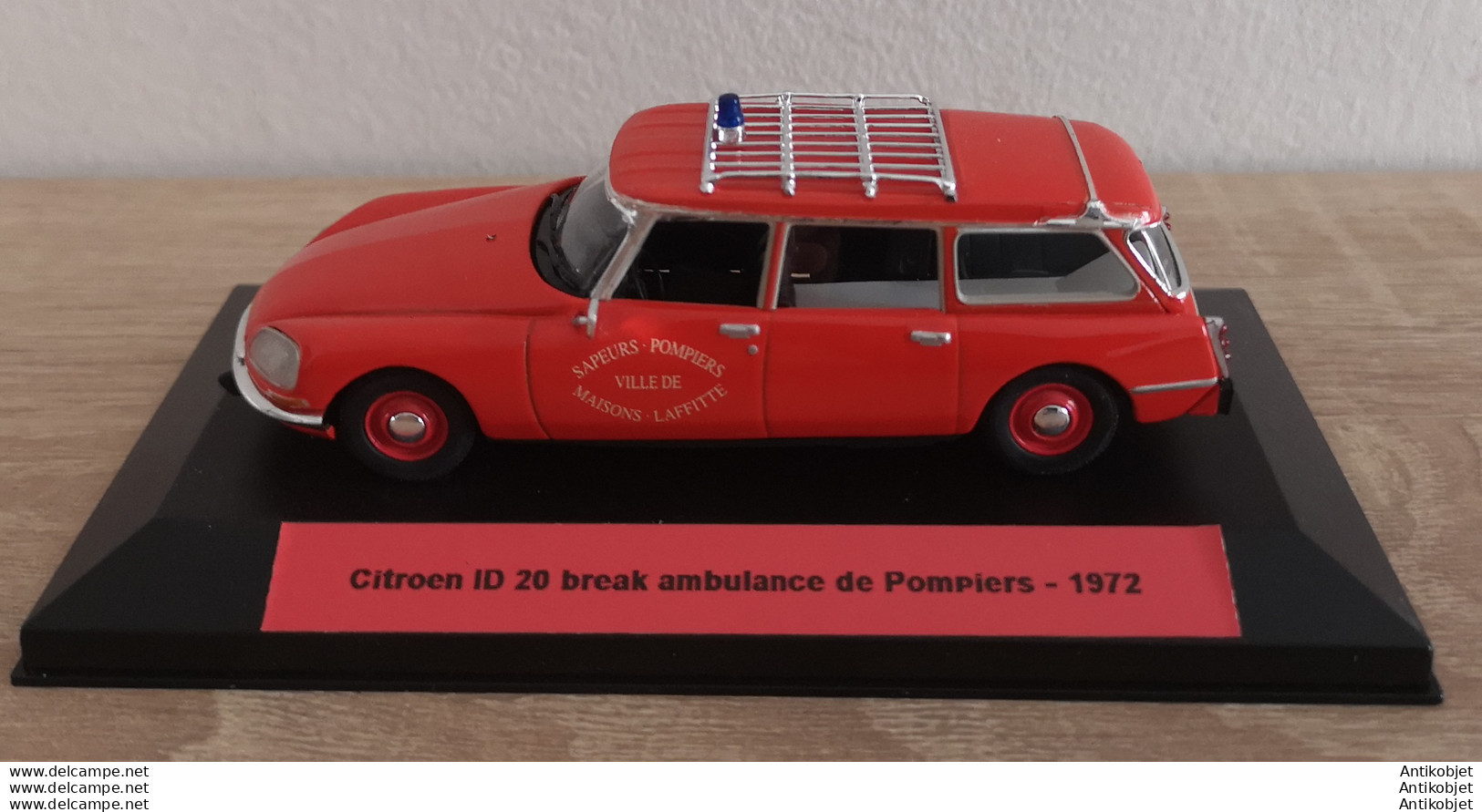 Citroen ID 20 Break Ambulance De Pompiers 1972 - Norev