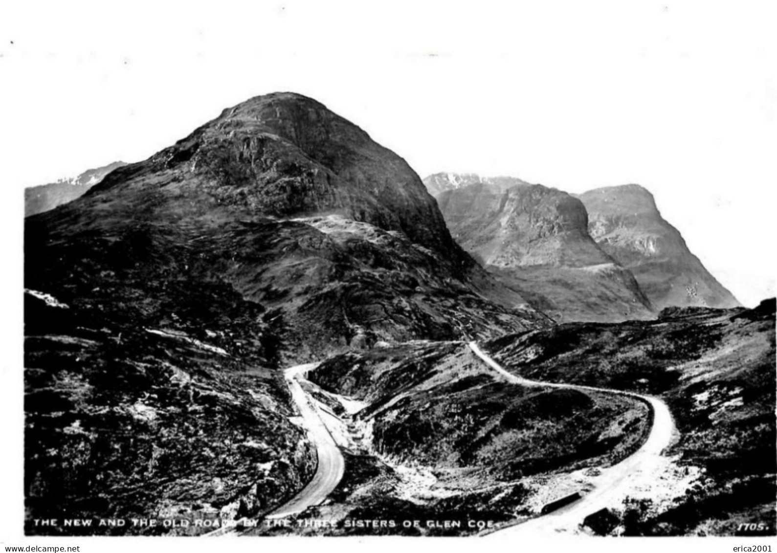 Argyllshire. Glen Coe. The New And The Old Road By Three Sisters Of Glen Coe. - Argyllshire