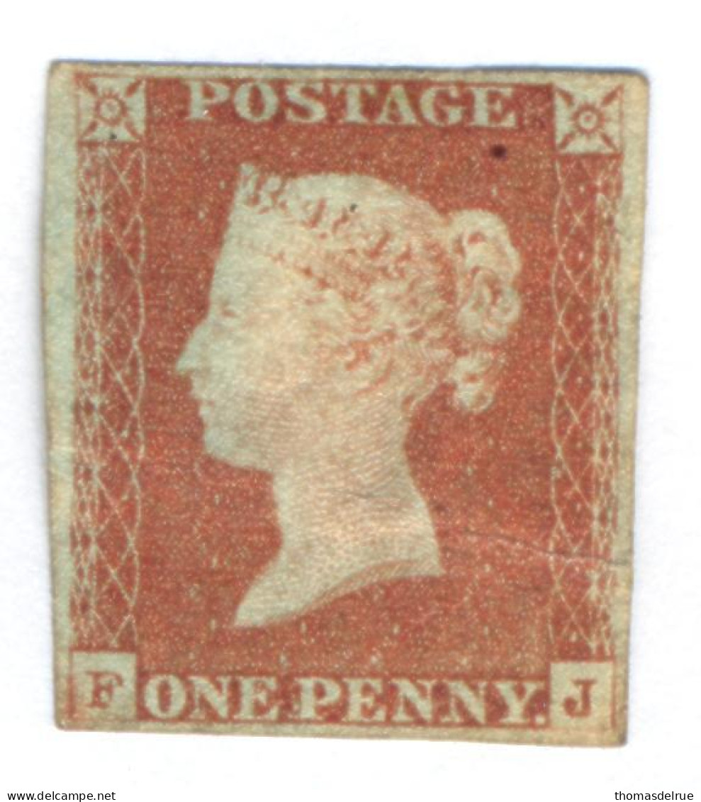Ua671:  One Penny Red : Imperforated : F__J : Mint With Some Gum : Ply In Paper.. - Unused Stamps