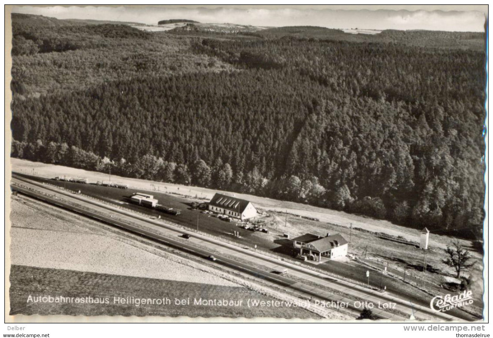 _4cp956: Autobahnrasthaus Heiligenroth Bei Montabaur ( Westerwald) Pächter Otto Lotz 1954> Haag Holland - Montabaur