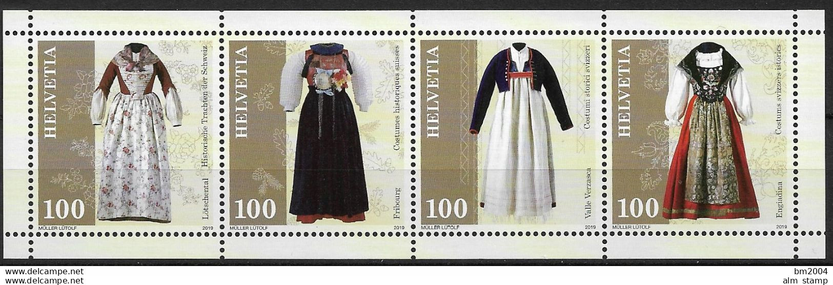 2019 Schweiz Mi. Bl 71  **MNH   Historische Schweizer Trachten - Unused Stamps