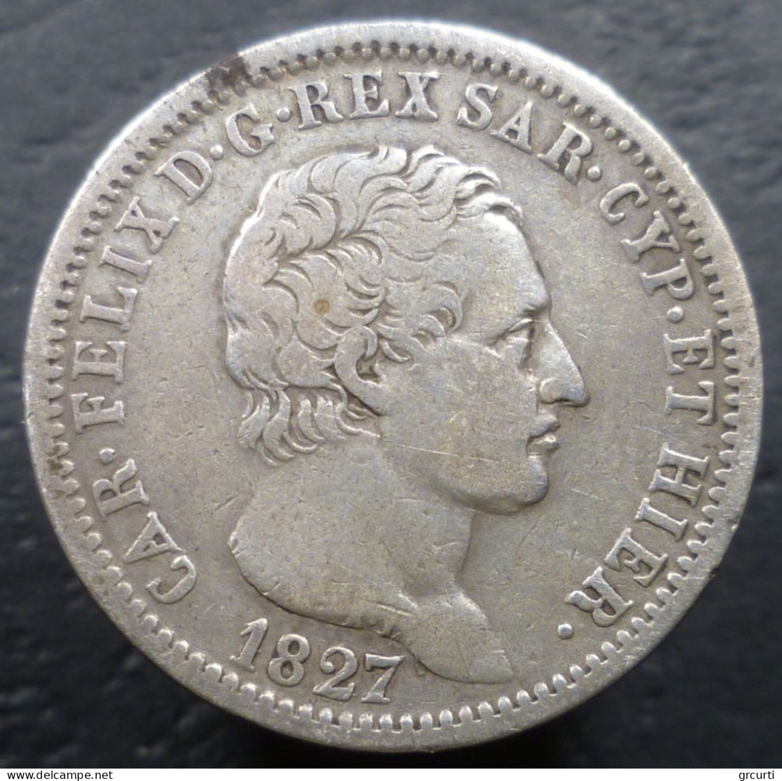 Italia - Regno Di Sardegna - 1 Lira 1827 To - Carlo Felice (1821-1831) - Gig. 77 - Piemont-Sardinien-It. Savoyen