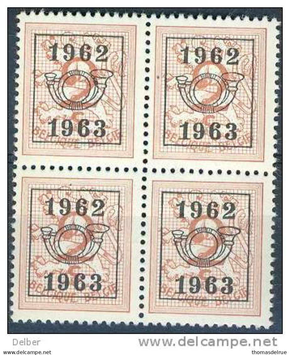 _Ni845: Ocb:N° V725 In Blok Van 4: (**: Postfris) 1962 / 1963 - Tipo 1967-85 (Leone E Banderuola)