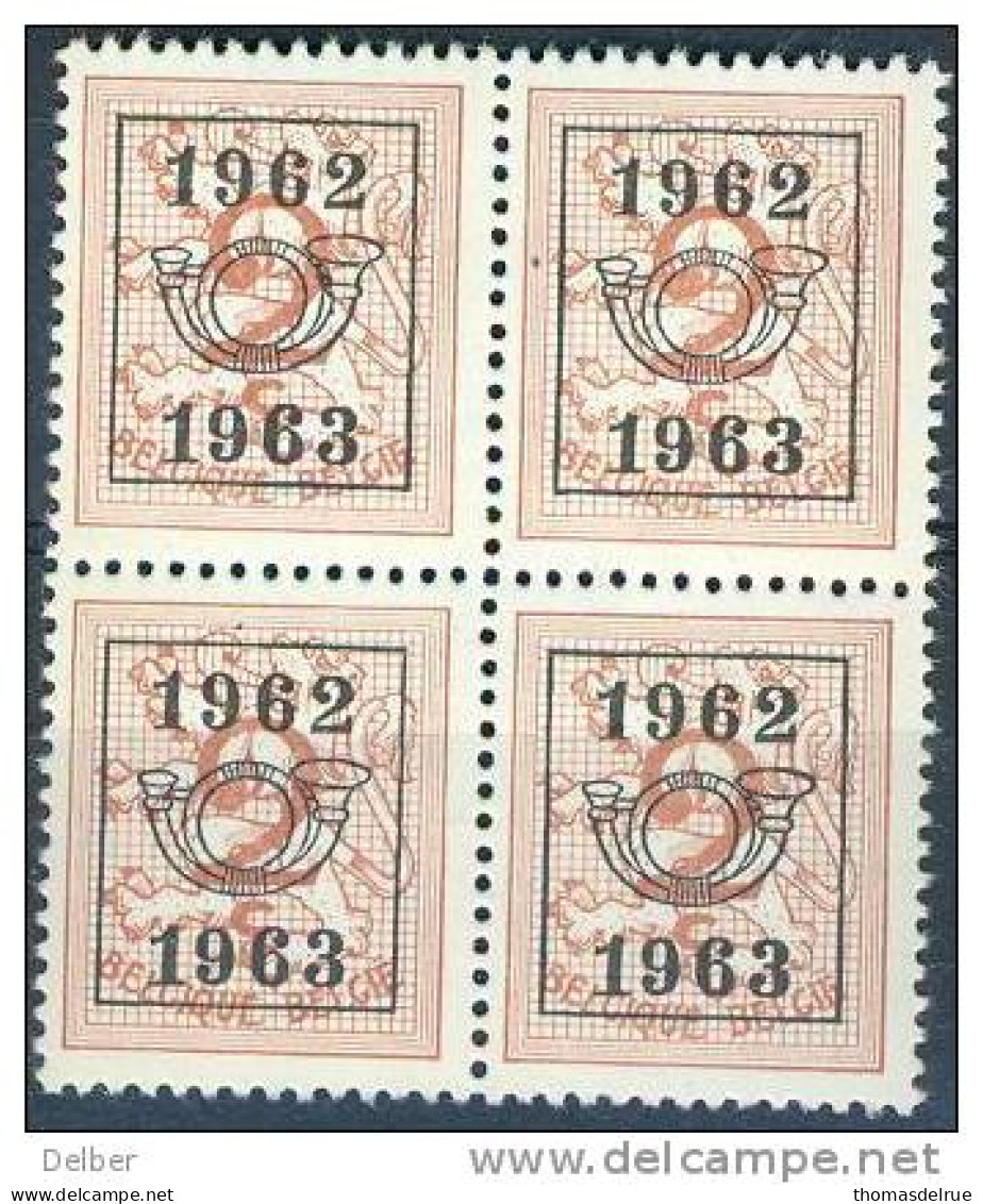 _Ni845: Ocb:N° V725 In Blok Van 4: (**: Postfris) 1962 / 1963 - Typos 1967-85 (Lion Et Banderole)