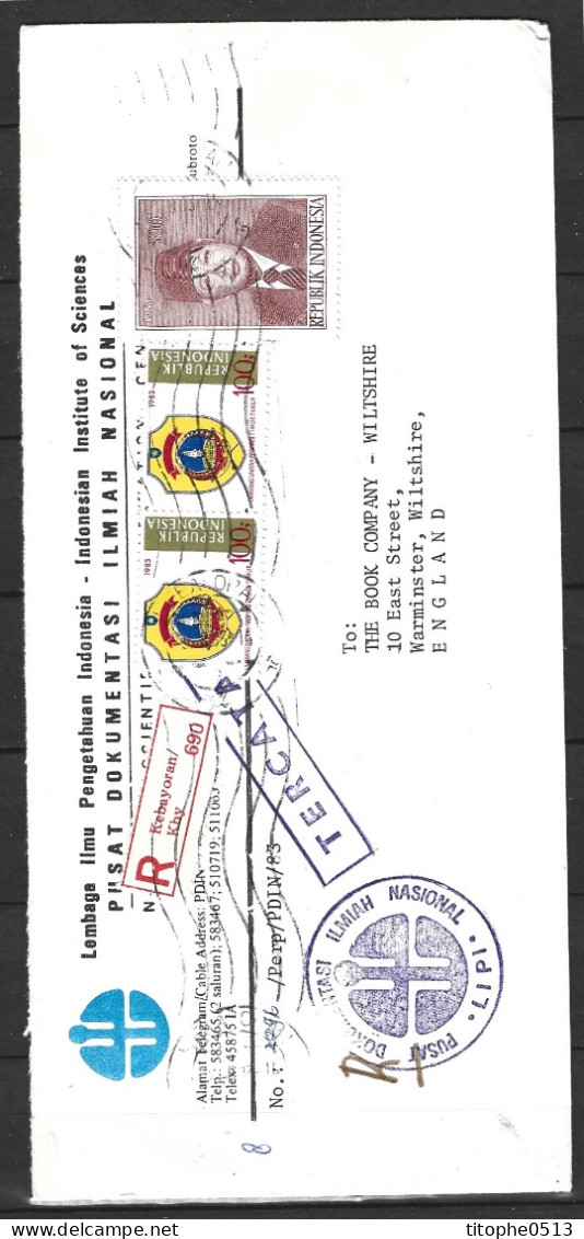 INDONESIE. N°997 De 1983 Sur Enveloppe Ayant Circulé. Armoiries De Timor Timur. - Omslagen