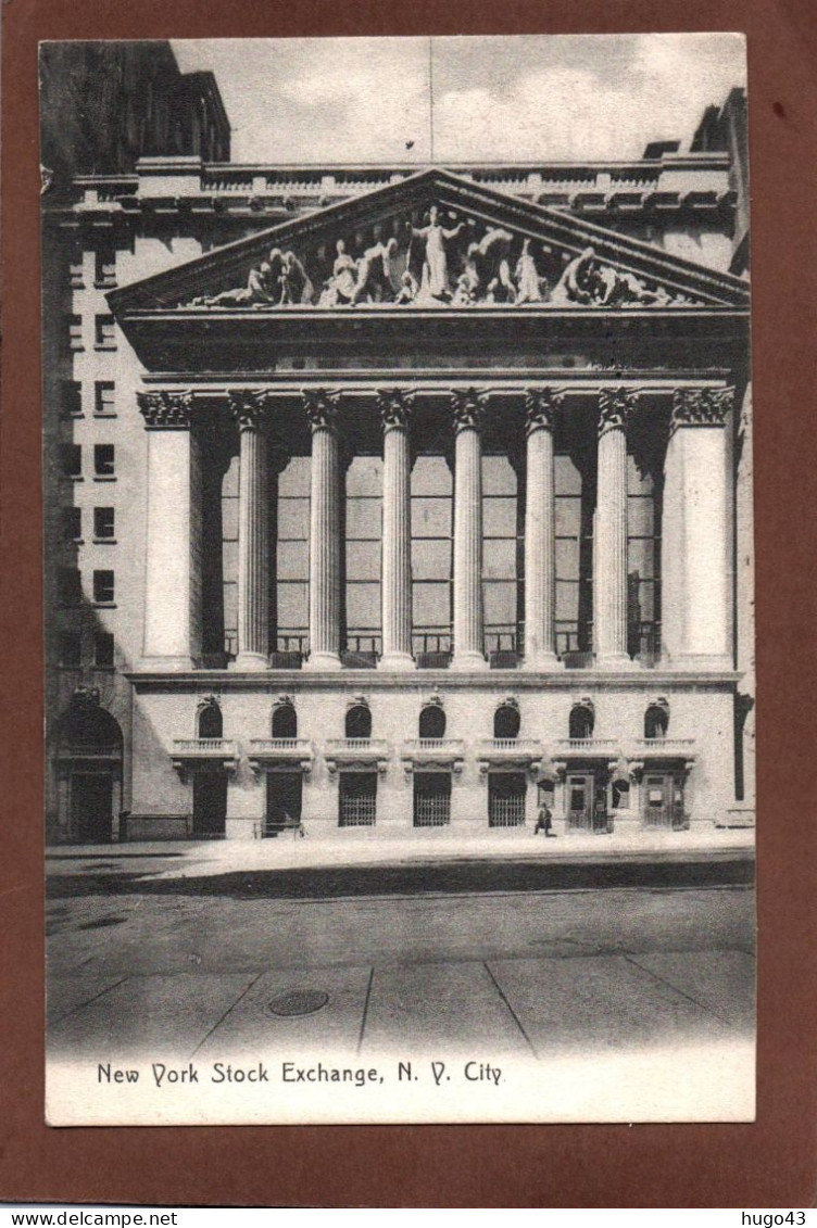 (RECTO / VERSO) NEW YORK STOCK EXCHANGE EN 1909 - BEAU TIMBRE ET CACHET - Autres Monuments, édifices