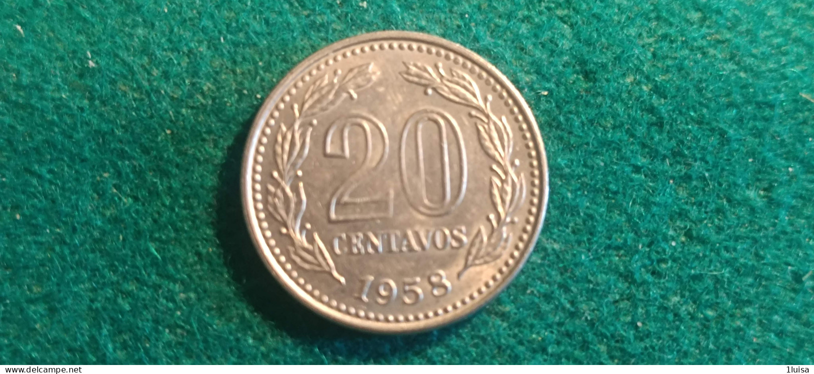 ARGENTINA 20 CENTAVOS 1958 - Argentinië