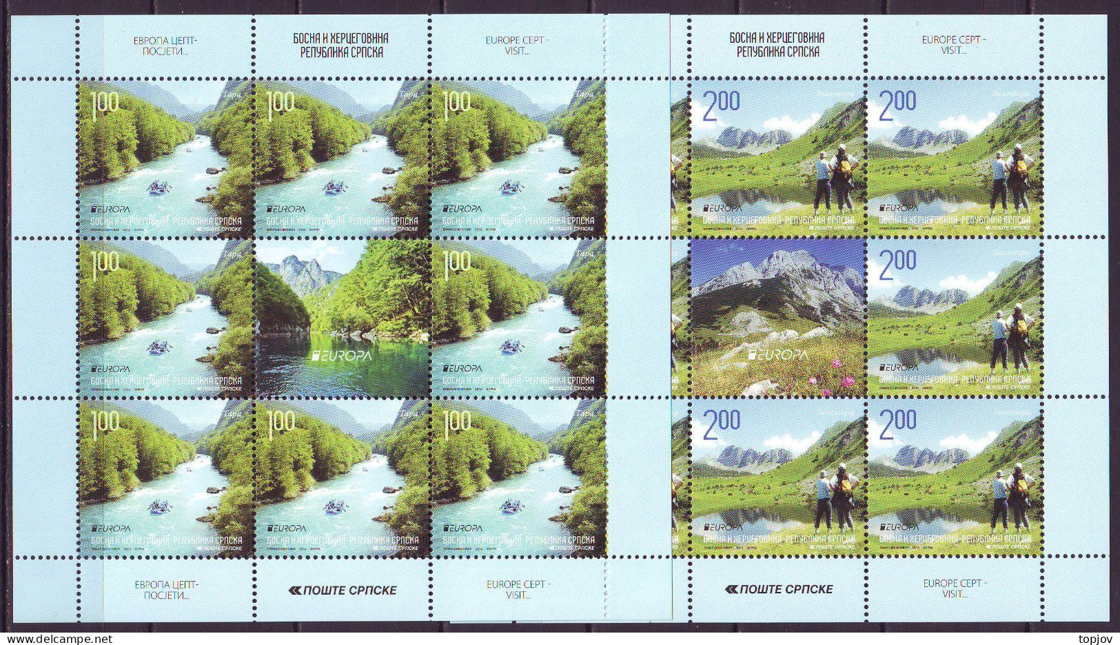 BOSNIA & H. - BANJA LUKA - EUROPA NATIONALE PARKS  RIVER  -**MNH - 2012 - 2012