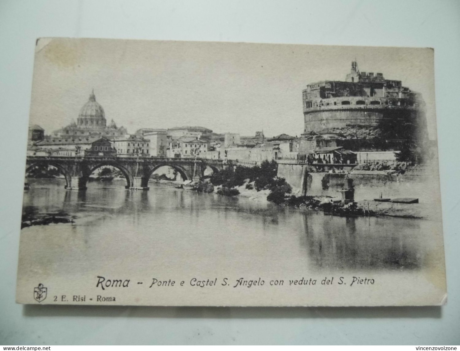 Cartolina "ROMA Ponte A Castel S. Angelo Con Veduta Del S. Pietro" - Castel Sant'Angelo