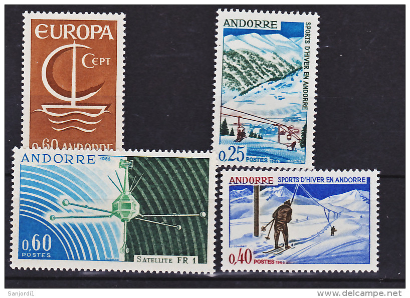 Andorre Française 1966 Année Complète 25 % Neuf ** TB MNH Sin Charnela Cote 11.5 - Années Complètes