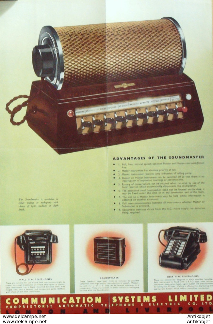 SOUNDMASTER (Ssystème De Communication) Royaume Uni 1938 - United Kingdom