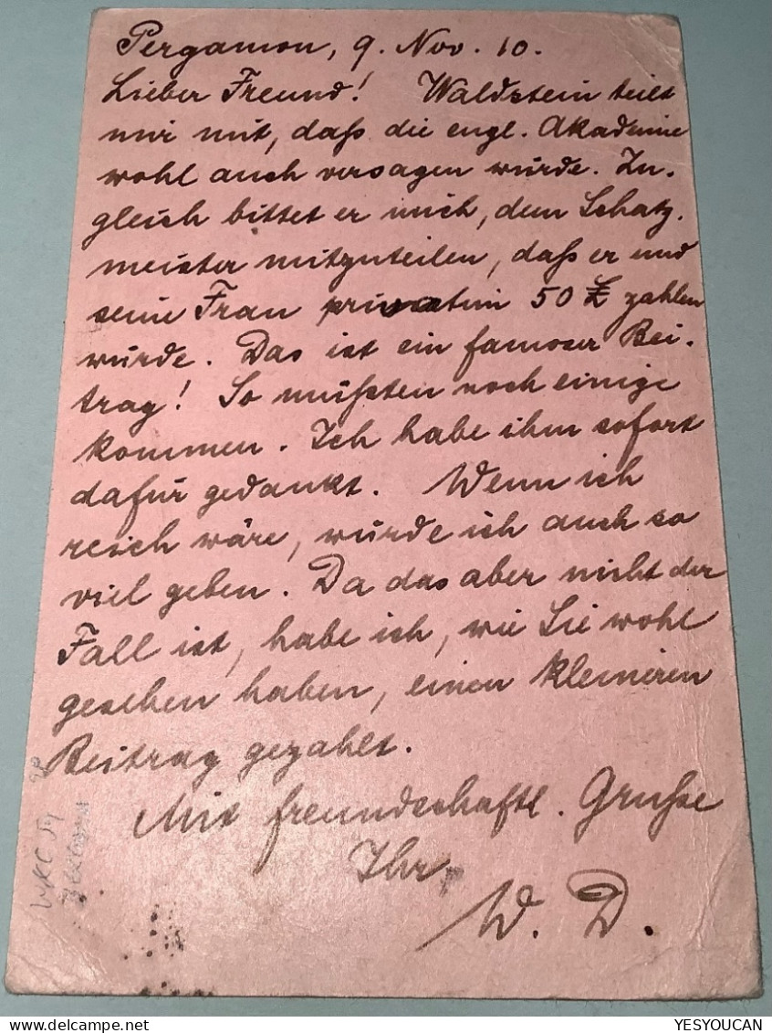 PERGAME 1910 (Pergamon, Bergama, Izmir, Smyrna) Turkey Postal Stationery>Innsbruck (cover Archeology Archeologie - Brieven En Documenten