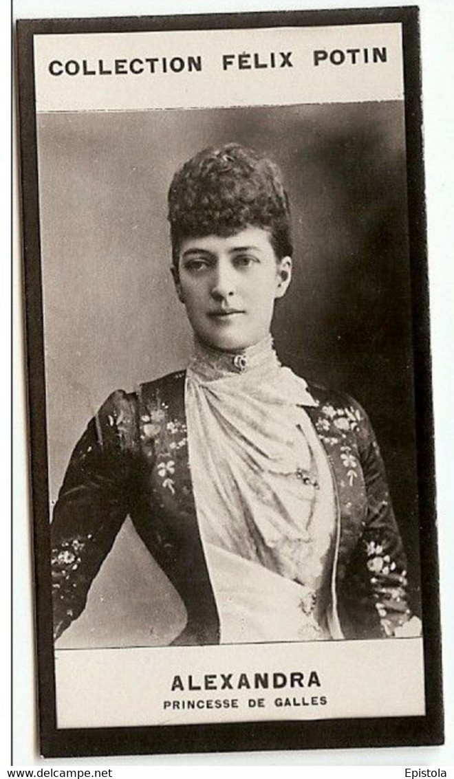 ► SM Alexandra Of England Reine D'Angleterre  Avec Sa  Couronne - Première Collection Photo Felix POTIN 1900 - Félix Potin