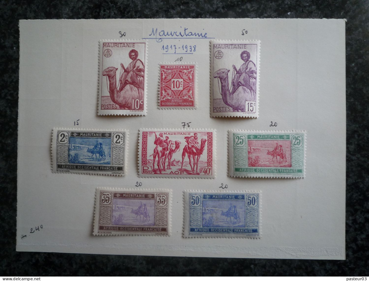 Lot Timbres Mauritanie - Gebruikt