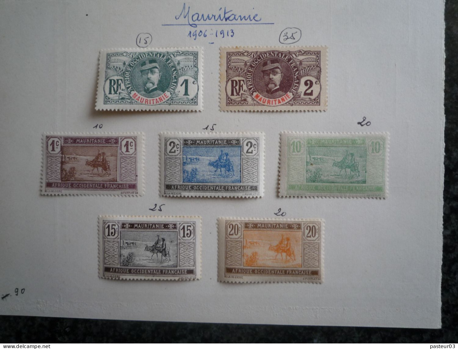 Lot Timbres Mauritanie - Gebruikt