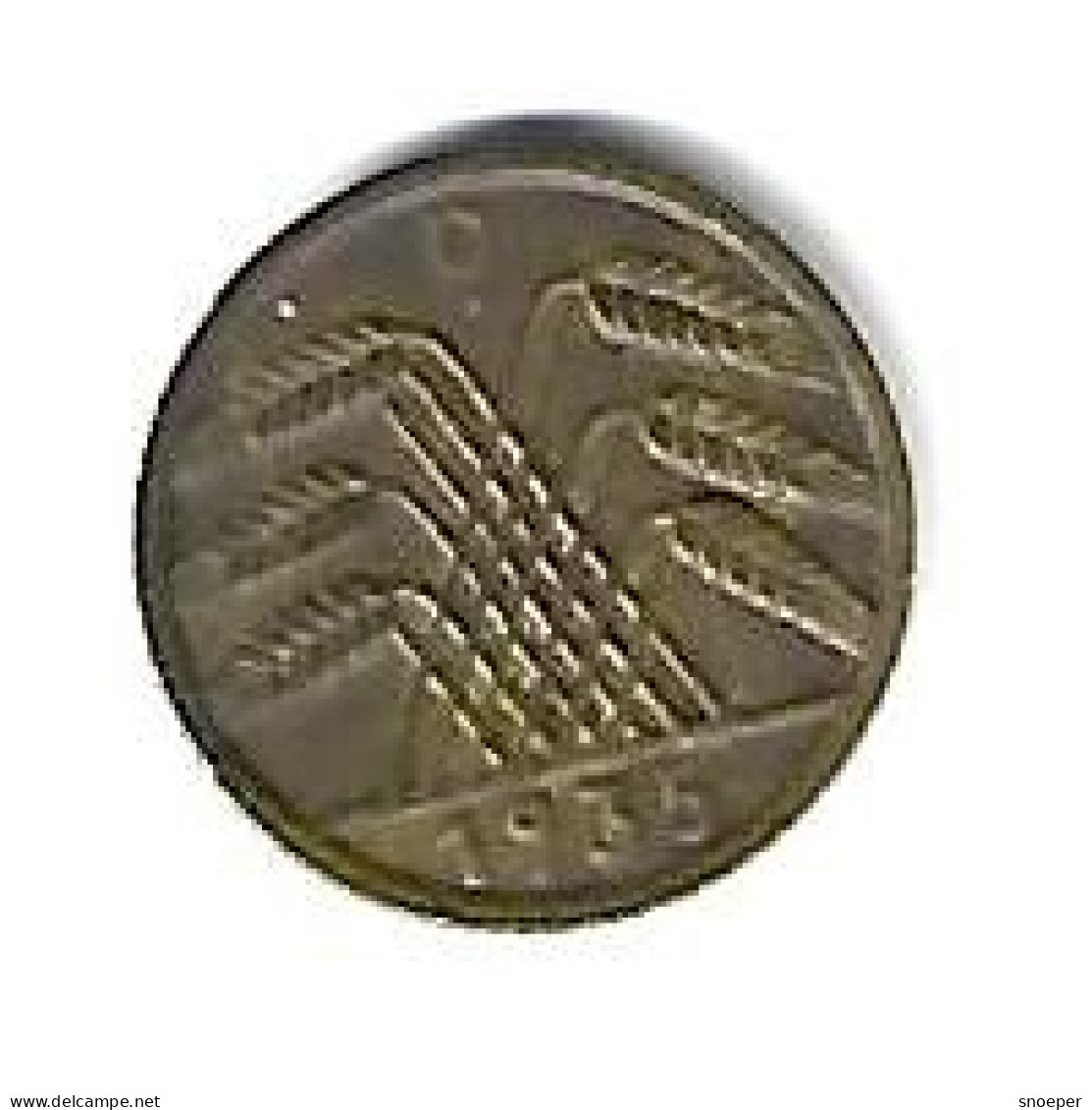 Germany  Weimar 5 Pfennig 1935 D  Km 39  Xf - 5 Rentenpfennig & 5 Reichspfennig