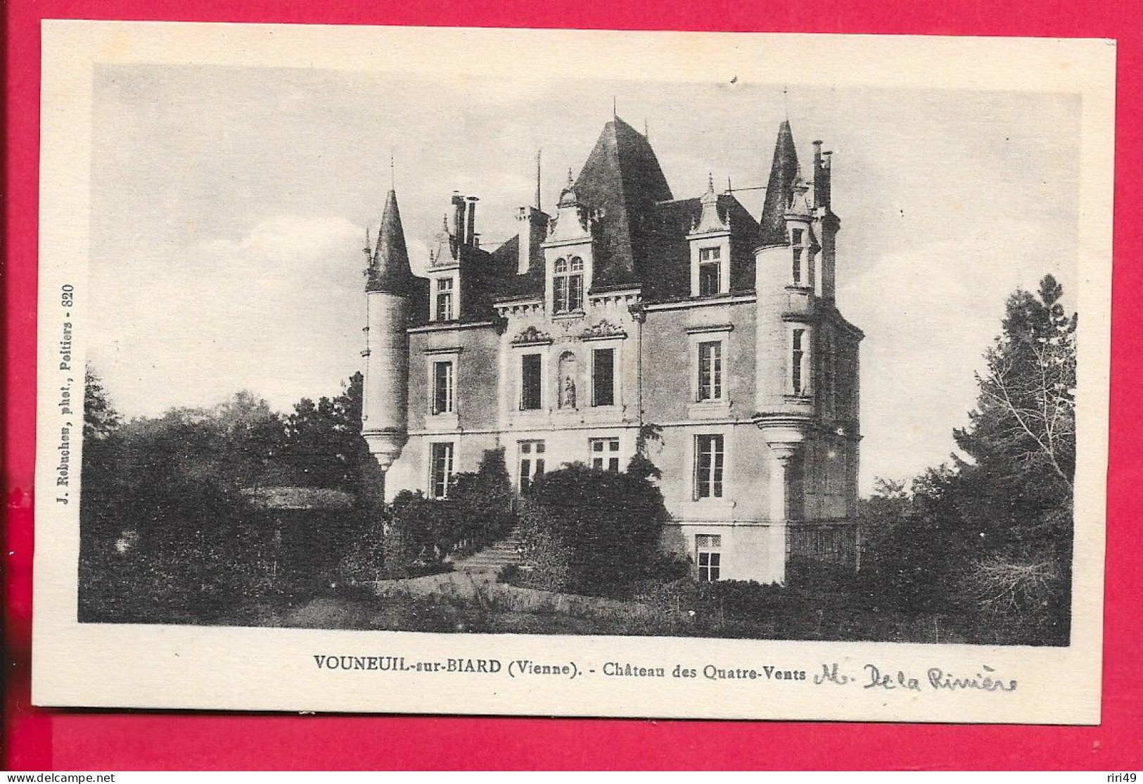 Cpa 86  VOUNEUIL Sur BIARD, Château Des Quatre-Vents Belle Carte, Voir Scanne Dos Vierge Et Divisé - Vouneuil Sous Biard