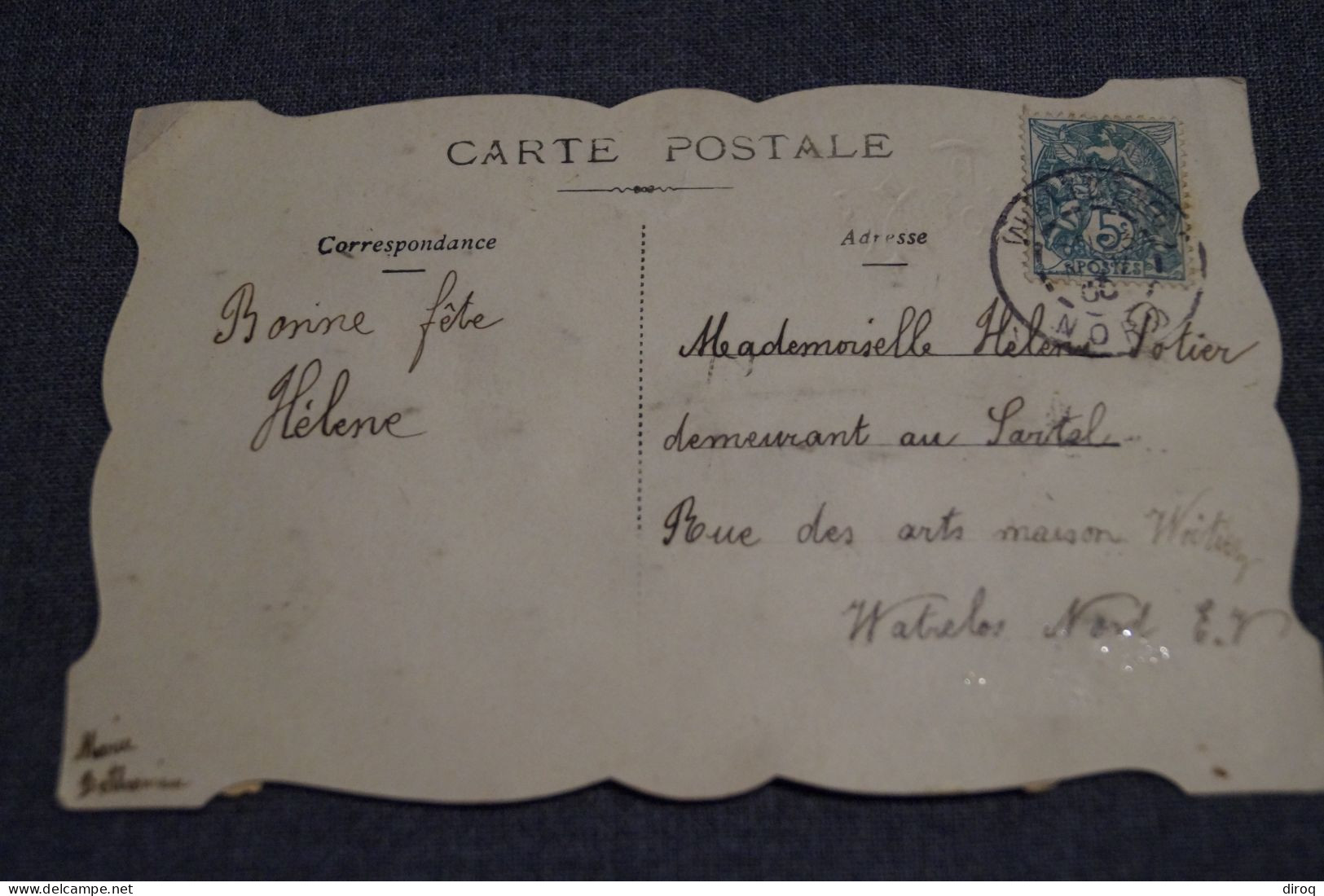 RARE Très Belle Ancienne Carte Avec Découpis ,1900 ,messagerie D'amour - Móviles (animadas)