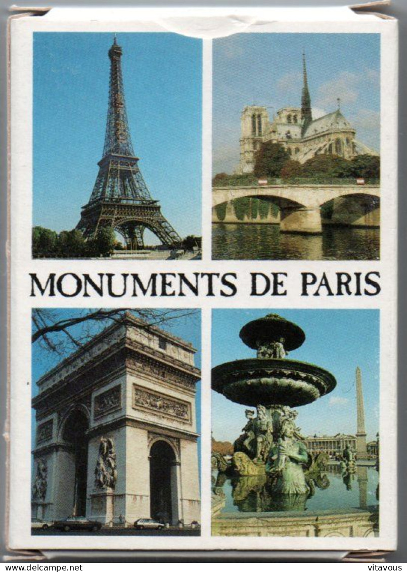 Jeu De 54 Cartes Monuments De PARIS Playing Cards - 54 Cartas