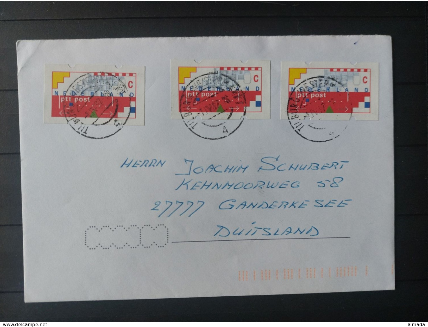 NIederlande 1997: Brief Von Tilburg Nach Deutschland - Timbres De Distributeurs [ATM]