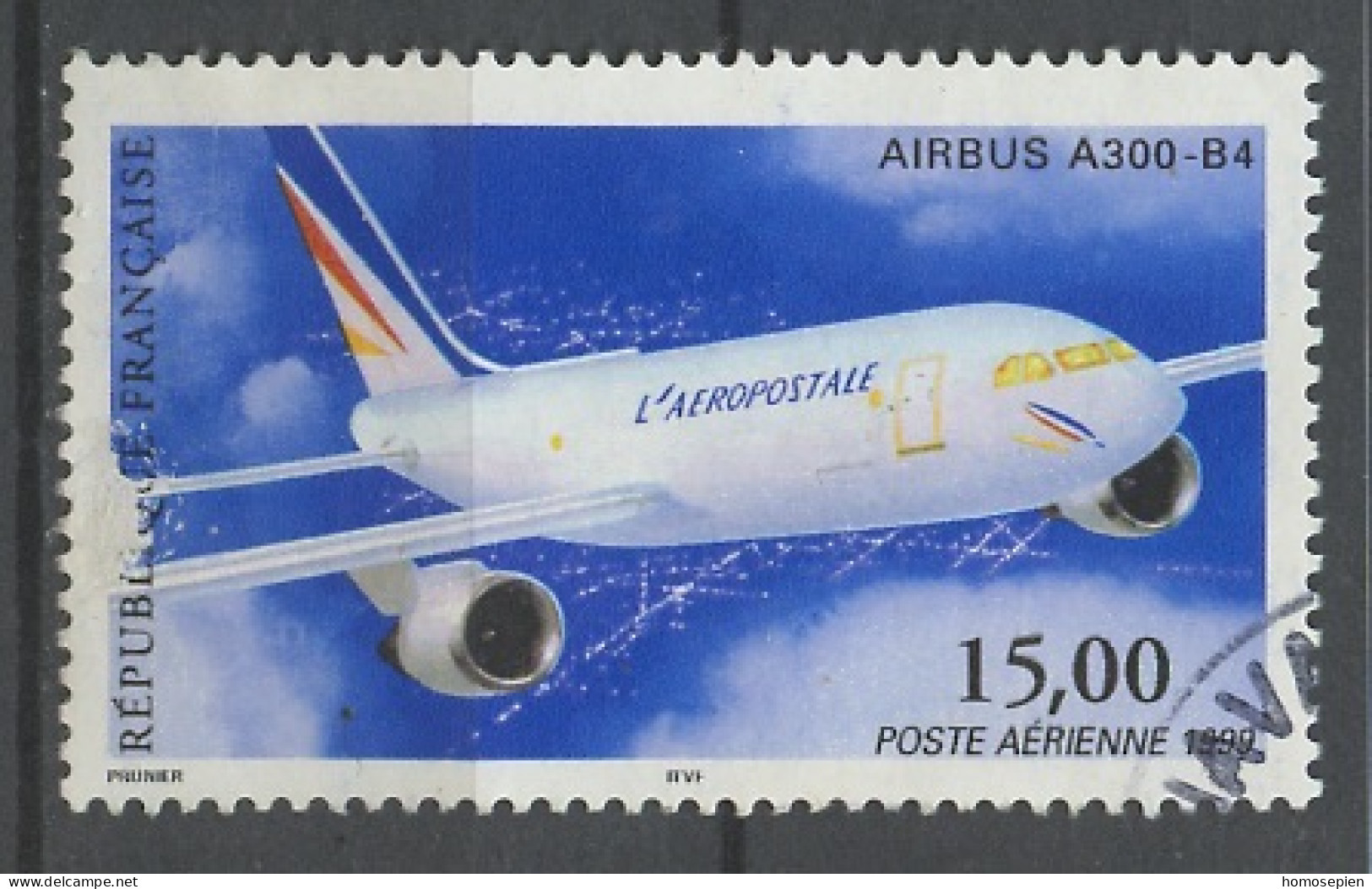 France - Frankreich Poste Aérienne 1999 Y&T N°PA63 - Michel N°F3380A (o) - 15f Airbus A380 B4 - K13*12,5 - 1960-.... Used