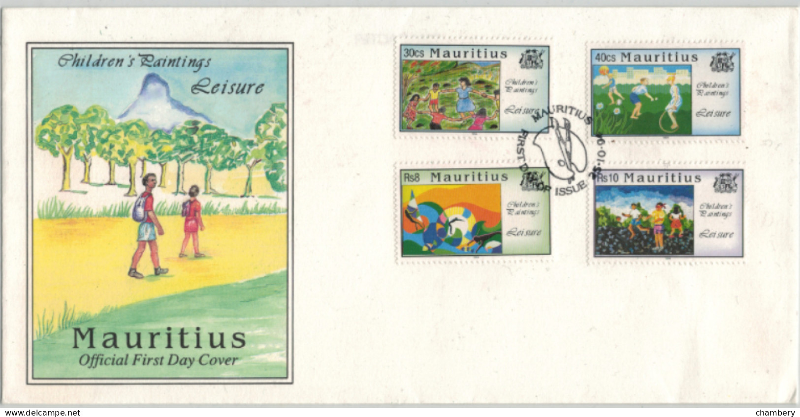 Maurice - "Peintures Pour Enfants" - 1er Jour Oblitéré N° 824 à 827 Du 25 Octobre 1994 - Maurice (1968-...)
