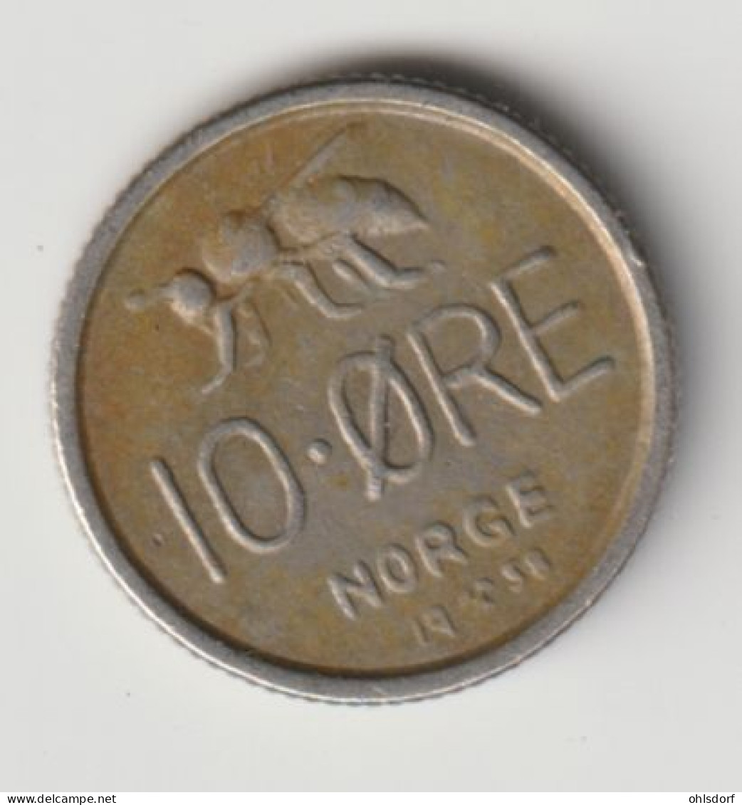 NORGE 1958: 10 Öre, KM 406 - Norwegen