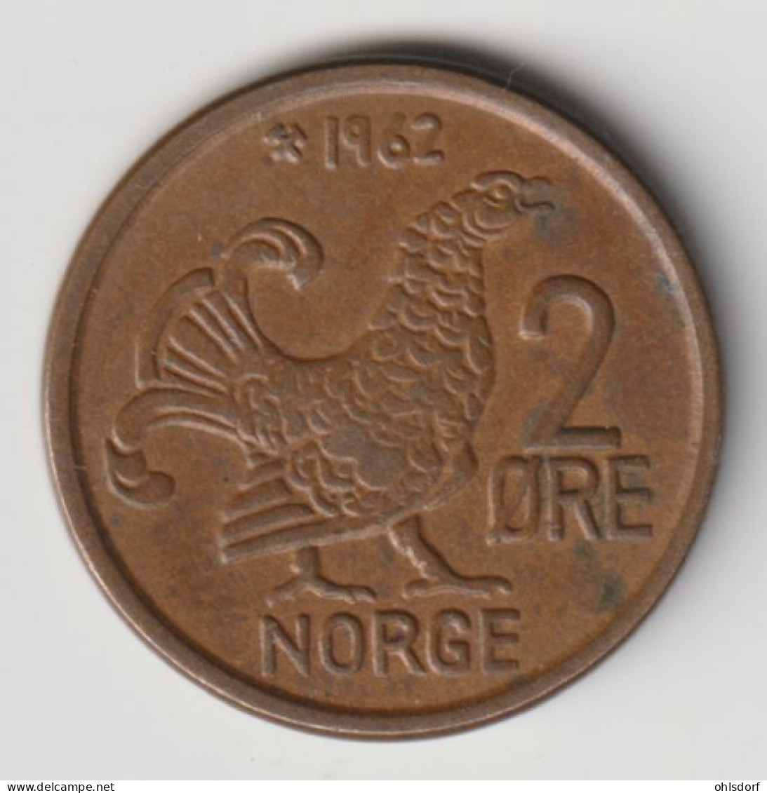 NORGE 1962: 2 Öre, KM 410 - Norwegen