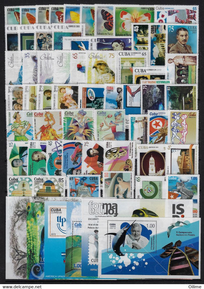 CUBA. EMISIONES DE 2013.  MNH. VALOR CATÁLOGO EDIFIL 165,90 € - Années Complètes