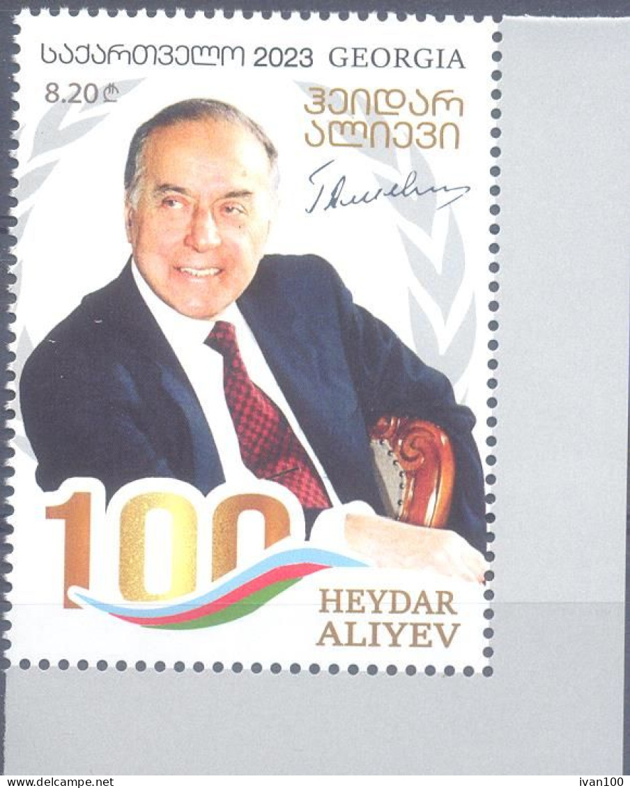 2023. Georgia, Birth Centenary Of H. Aliyev, President Of Azerbaijan, 1v, Mint/** - Georgië