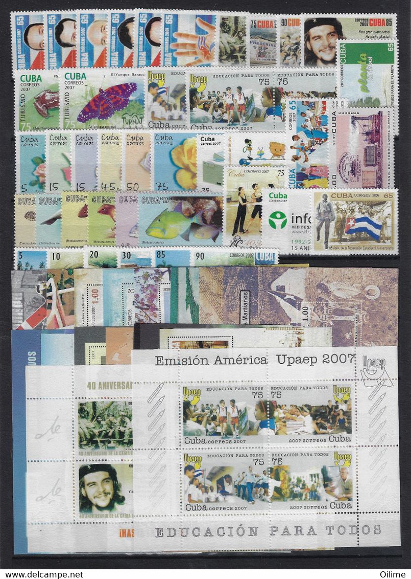 CUBA. EMISIONES DE 2007 MNH - Années Complètes