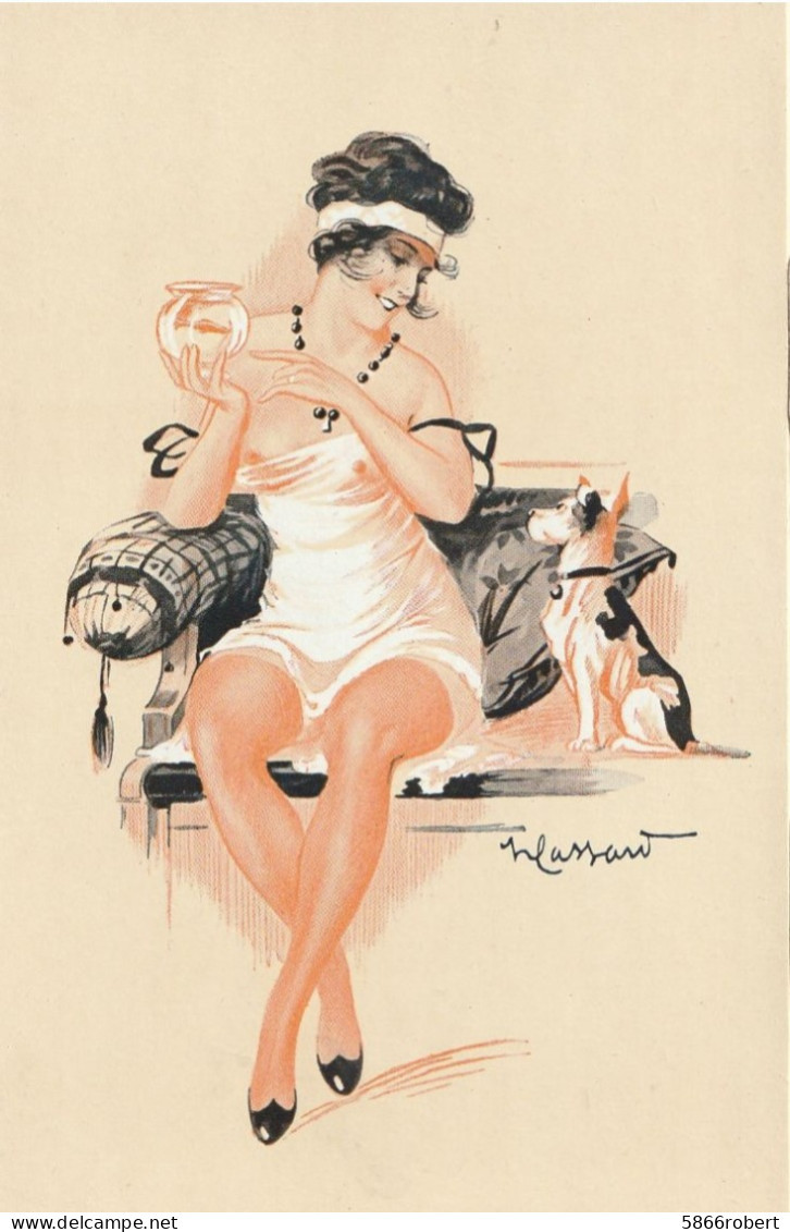 CARTE POSTALE ORIGINALE ANCIENNE ILLUSTRATEUR SIGNEE MASSART : FEMME SEINS NUS PIN UP SEXY EROTIC DES ANNEES 1920 - Pin-Ups