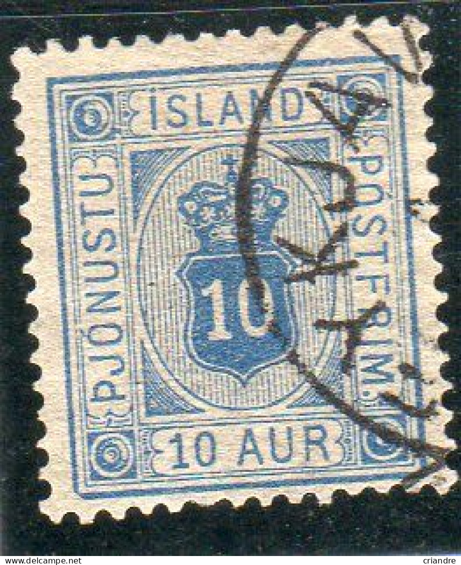 Islande :Timbres De Service N°6  Oblitéré ,type A - Servizio