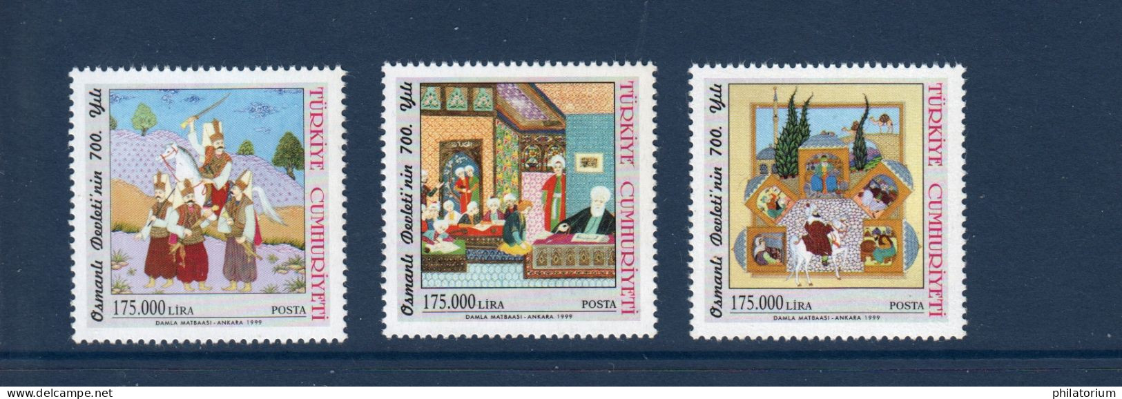 Turquie, Türkiye, **, Yv , Mi 3175 à 3177, Miniatures De Manuscrits Anciens : Janissaires - Unused Stamps