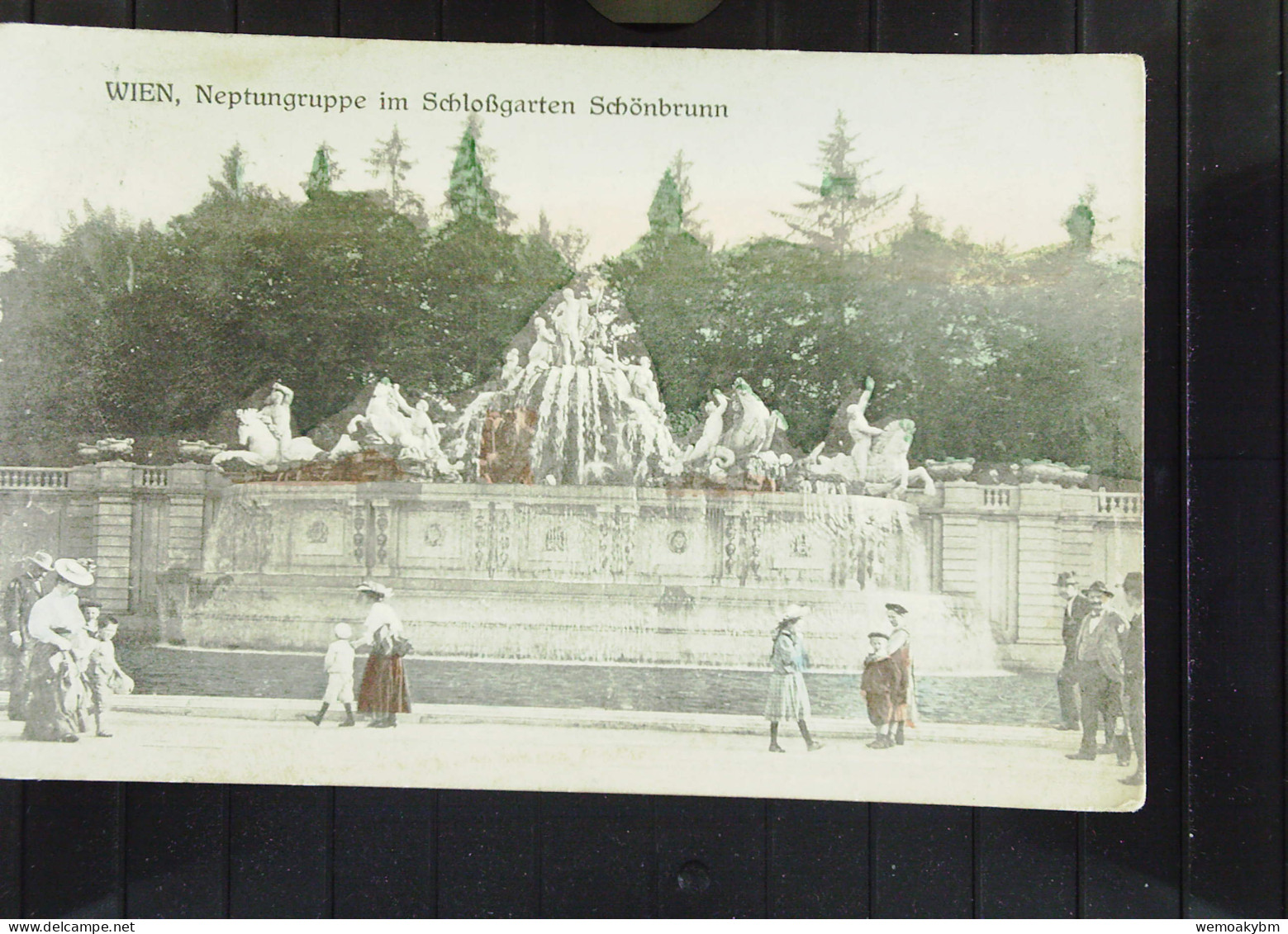 Österreich: Ansichtskarte Von Wien Mit Neptungruppe Im Schloßgarten Des Lustschlosses Schönbrunn Um 1925 -BM Abgelöst - Schloss Schönbrunn