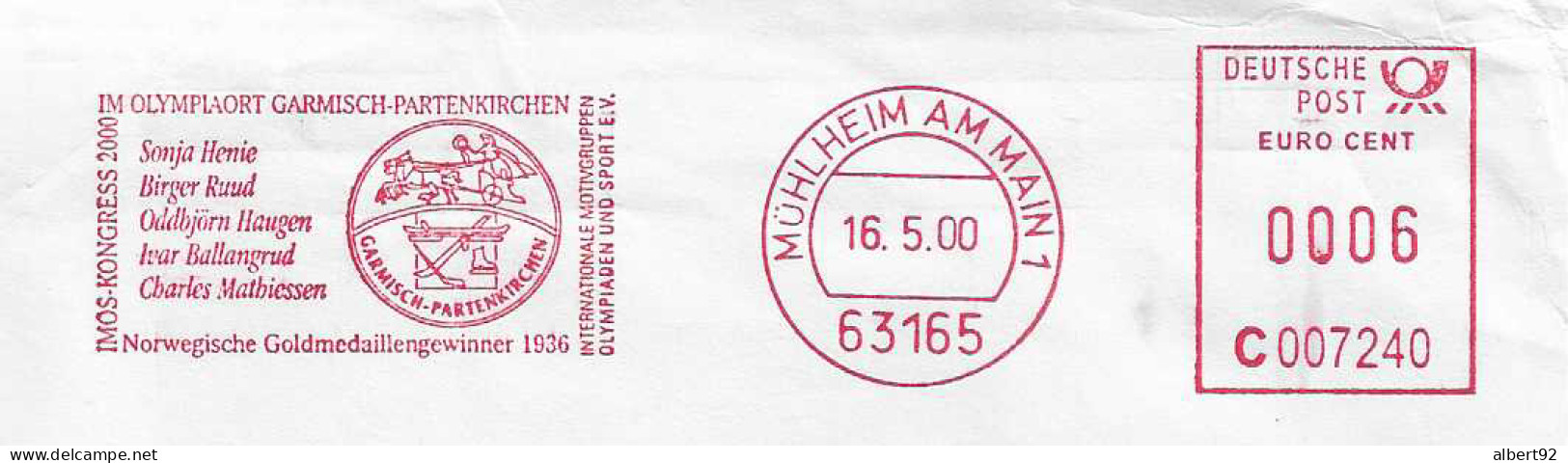 2000 EMA  Les Médaillés Or De La Norvège Aux Jeux Olympiques D'Hiver De Garmisch-Partenkirchen 1936 - Invierno 1936: Garmisch-Partenkirchen