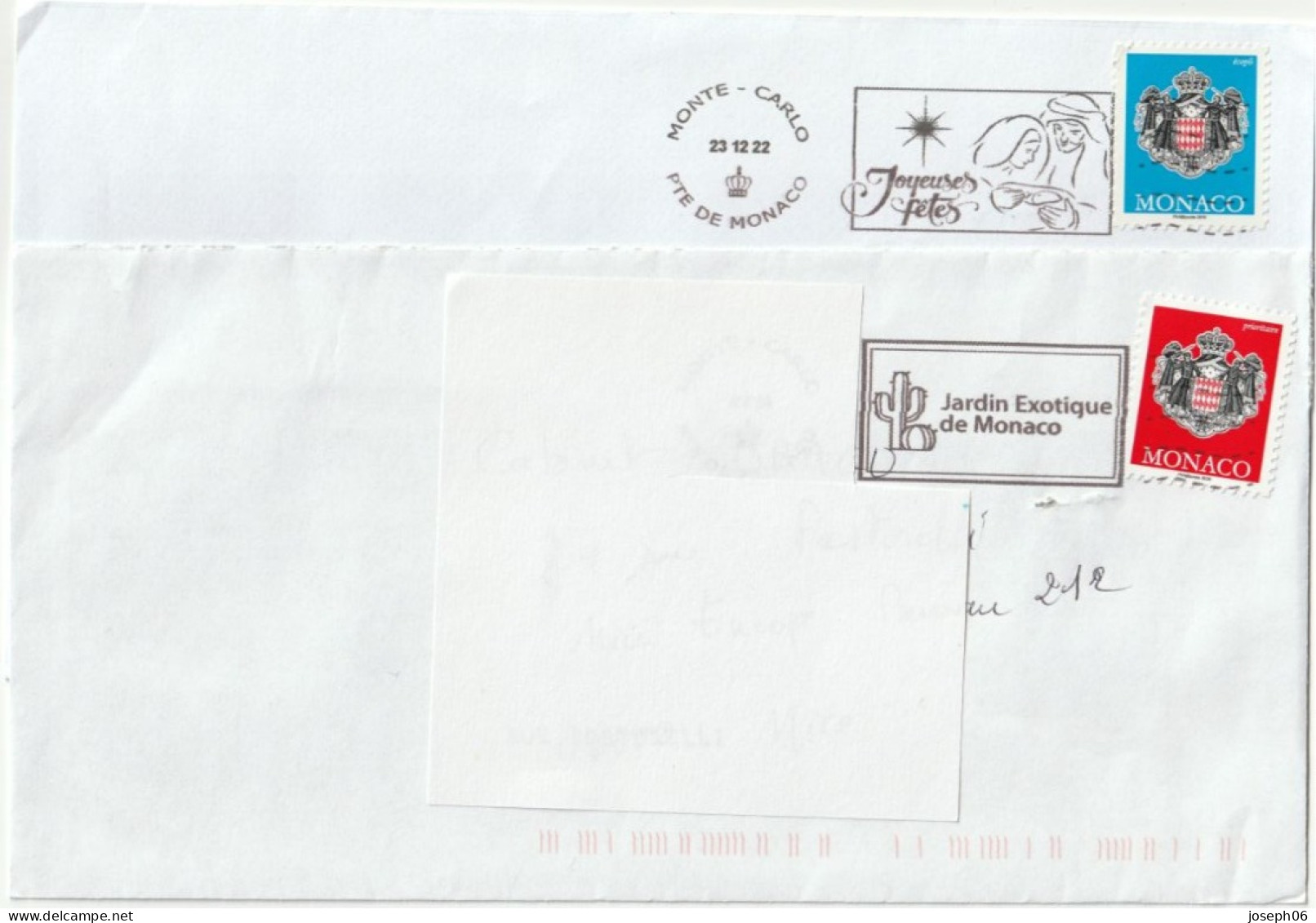 MONACO    2023   Imprimé   Y.T. N°  -   Sur Enveloppe  Oblitéré - Used Stamps