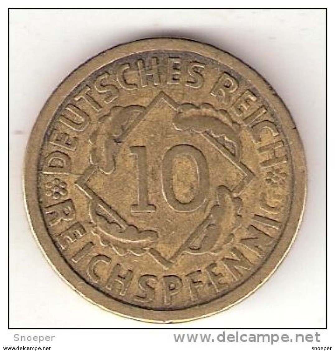 *germany Weimar 10   Pfennig 1924 E  Km 40  Vf - 10 Renten- & 10 Reichspfennig