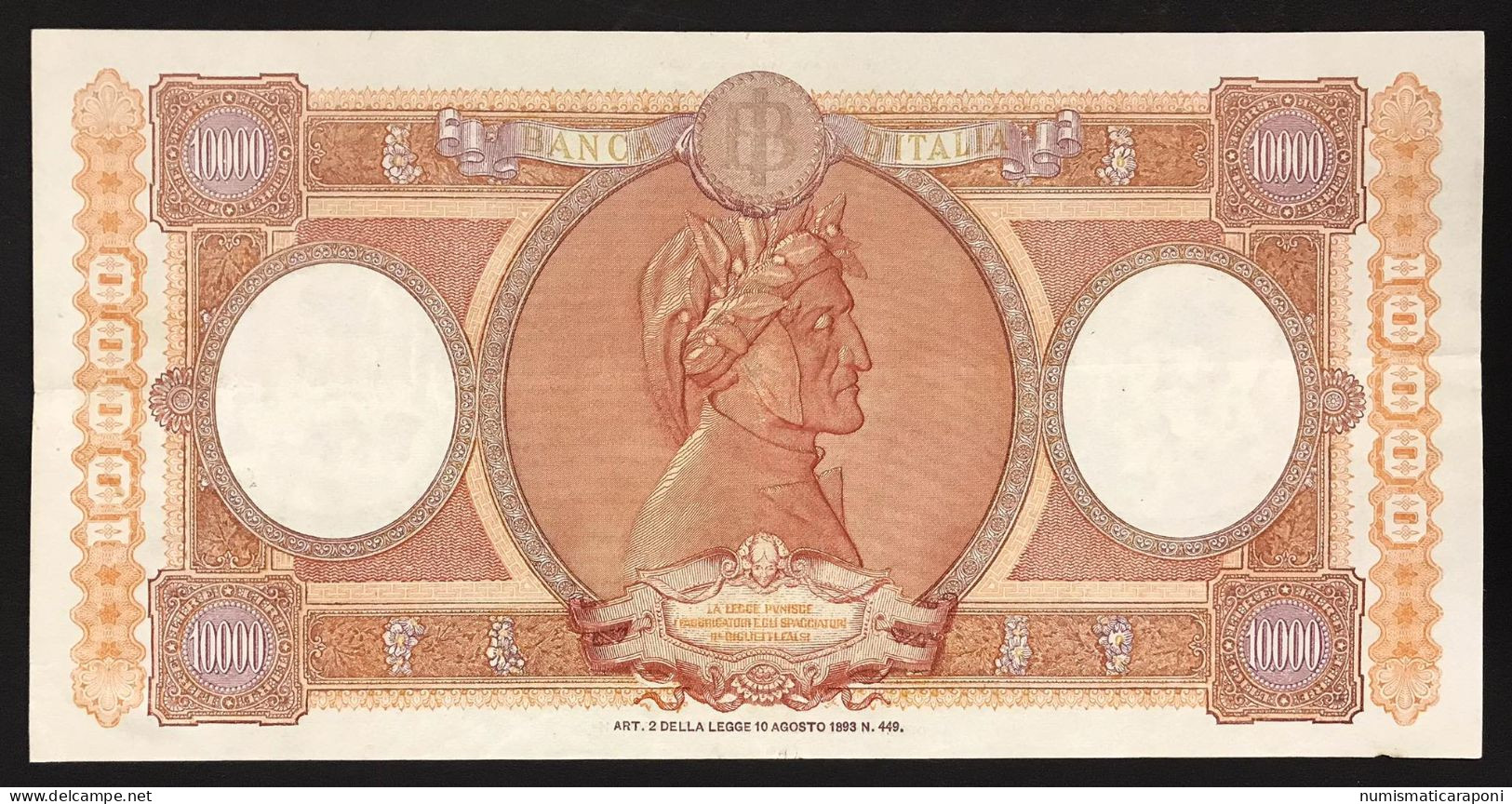 10000 Lire Floreale Regine Del Mare 26 01 1957 Bb/spl Pressato Bell'aspetto E Bei Colori  LOTTO 3180 - 10.000 Lire